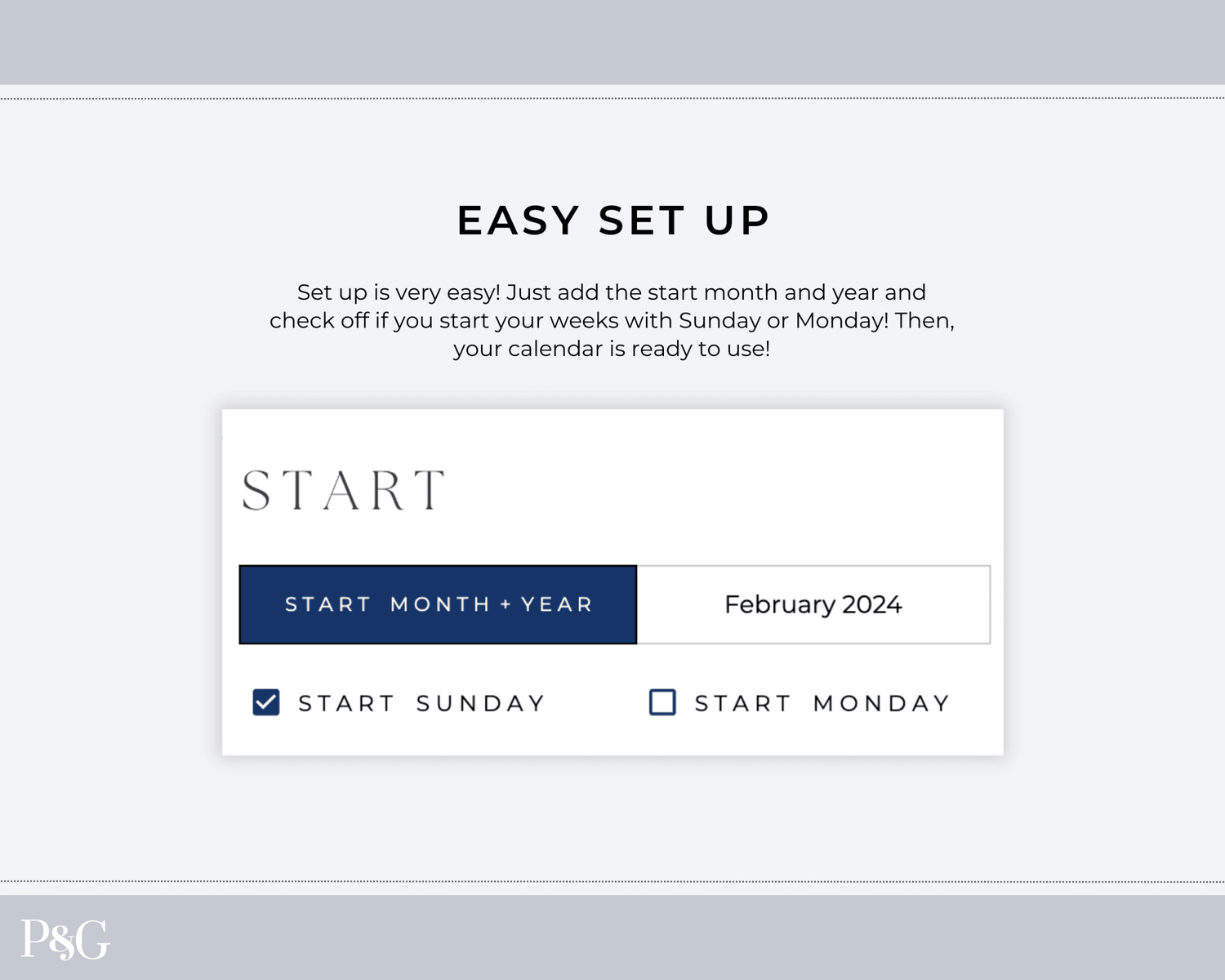 Yearly Calendar Spreadsheet Template for Google Sheets - Palm &amp; Grace 