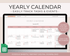 Yearly Calendar Spreadsheet Template for Google Sheets - Palm & Grace 