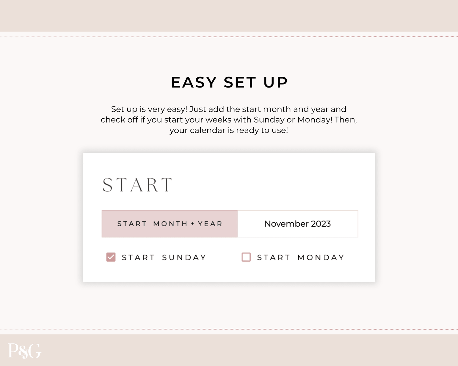 Yearly Calendar Spreadsheet Template for Google Sheets - Palm &amp; Grace 