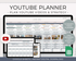 YouTube Planner Spreadsheet Template For Google Sheets - Palm & Grace